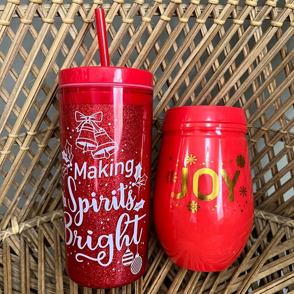 Source Unknown Red Holiday Drinkware Set ((NWOT)) - Picture 1 of 14